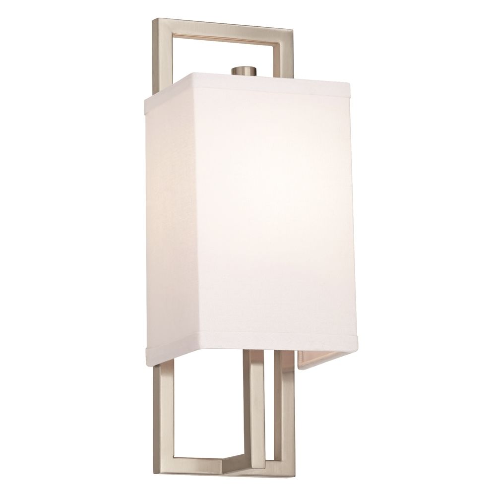 Wall Sconce, 13.5"H, Direct Wire, Brushed Nickel